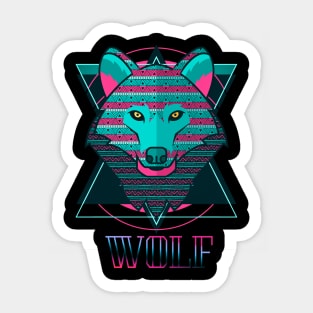 Cute Wolf Animal Colorfull Sticker